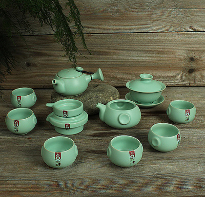 【供應 11頭汝窯套裝 蓋碗 汝瓷 汝窯 汝瓷茶具套裝 宋豐 廠家直銷】價格,廠家,圖片,茶具套裝,德化縣昕豐陶瓷工藝廠-